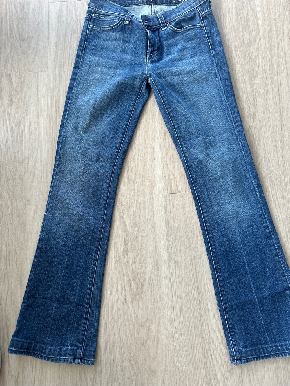 7 For All Mankind Medium Blue Flare Jeans